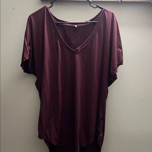 P'tula Burgundy V-Neck Bodysuit